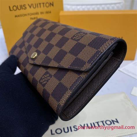 Sarah Wallet Damier Ebène Canvas 